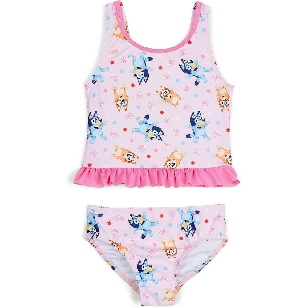 Toddler Girl Tankini Swimsuit Bluey Bingo Pink 4T | New With Tags